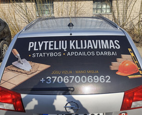 Karboninės plėvelės klijavimas - Auto ir pastatų stiklų tamsinimas Žibintai Lipdukai - 3