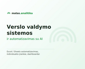 Microsoft Office Excel specialistai - Excel/google Sheets: automatizavimas, ataskaitos, analizė - 1