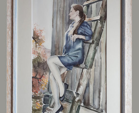 Portretas iš nuotraukos. Akvarelė.  #woman #watercolor #painting #portraits_from_photos