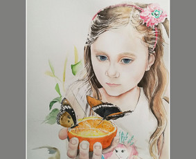 Portretai iš nuotraukos akvarelė #drugeliai #mergaite #akvarele #portretai_iš_nuotraukos
"Girl With Butterflies", watercolor #Butterflies #littlegirl #watercolor #painting #portraits_from_photos