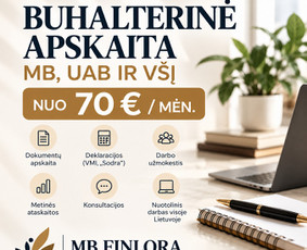 Buhalterinės apskaitos paslaugos - Buhalterinė apskaita Mb, Uab, V&scaron;į , Nuo 70 &euro;/mėn. - 1