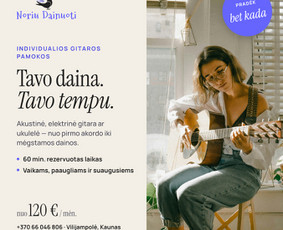 Dainavimo, vokalo pamokos - Dainavimo/vokalo, gitaros, fortepijono pamokos Kaune - 3