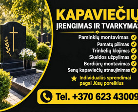 Kapavietės pamatų betonavimas - Kapaviečių tvarkymas - 1