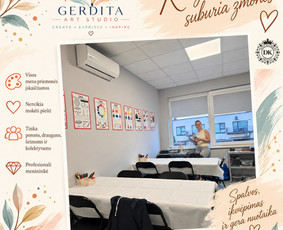 Pie&scaron;imo kursai - Dailės užsiėmimai vaikams ir suaugusiems Gerdita Art Studio - 1