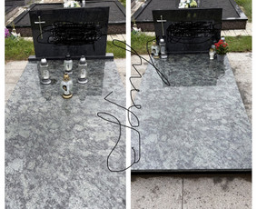 Kapavietės pamatų betonavimas - Kapų tvarkymas, puo&scaron;imas granito skaldelėmis - 1