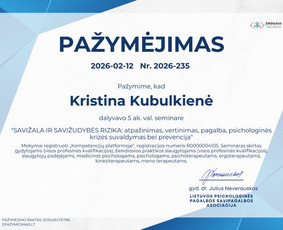 Sveikata, gydymas - Individualus psichologinis konsultavimas - 1