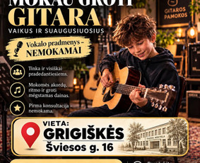 Privačios vokalo pamokos - Gitaros ir vokalo pamokos.mokykis vieno &ndash; antrą gauk dovanų! - 1