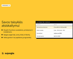 Shopify programavimas: temos, integracijos ir programėlės / Sujungta.lt / Darbų pavyzdys ID 4559108
