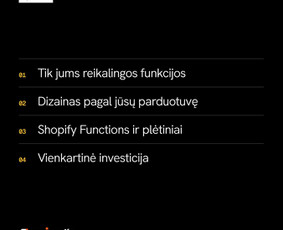 Shopify programavimas: temos, integracijos ir programėlės / Sujungta.lt / Darbų pavyzdys ID 4559436