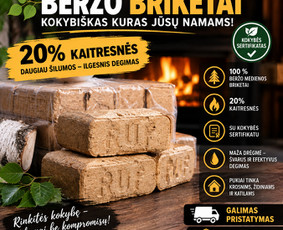Malkos: gamyba, pristatymas - Beržo briketai - 1