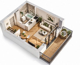Nekilnojamojo turto vizualizacijos (Di + modeliavimas) / NT 3D vizualizacijos / Darbų pavyzdys ID 4559932
