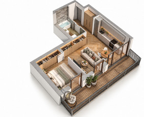 3D Planai - Nekilnojamojo turto vizualizacijos (Di + modeliavimas) - 2