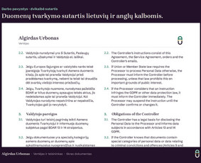 Vertimai su notaro patvirtinimu. Vertėjas ir teisininkas / Algirdas Urbonas / Darbų pavyzdys ID 4560342