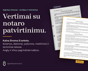 Mokymai, kursai, kalbos - Vertimai su notaro patvirtinimu. Vertėjas ir teisininkas - 1