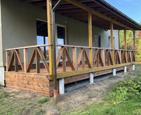 Medžio darbai, staliai - Fasadai, terasos,pergolos ,karkasiniai nameliai,sandeliukai - 2