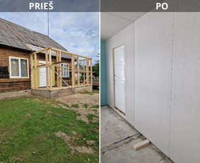 Gipso kartono montavimas - Dirbu viduje ir lauke nuo grindų iki terasų - 1