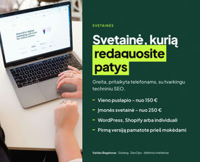 HTML/CSS kodavimas - Svetainės, programėlės, sistemos &ndash; greitai ir kokybi&scaron;kai - 1