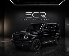 A 2025 Mercedes-AMG G 63 in black with a 4.0-litre biturbo V8 (430 kW, about 585 hp) and permanent four-wheel drive. The G-Wagon shape is recognised everywhere, which is exactly why clients pick it. ...