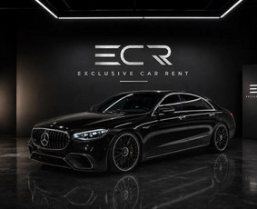 The Mercedes-AMG S 63 is a 2024 full-size luxury sedan in black with 420 kW (about 570 hp) and all-wheel drive. For the driver it is an AMG, for the passengers it is a limousine. Heated electric seat...