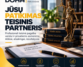 Teisinės paslaugos verslui ir privatiems klientams / MB Doha / Darbų pavyzdys ID 4566882