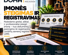 Įmonių steigimas (UAB, MB, V&scaron;Į) - Teisinės paslaugos verslui ir privatiems klientams - 1