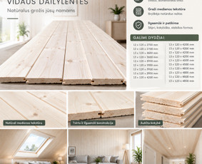 Medienos gaminiai - Mediena vidaus darbam ir isorei - 3