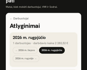 Darbo užmokesčio apskaita - Mažųjų bendrijų buhalterija internetu nuo 69 &euro;/mėn. - 3