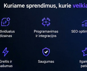 Interneto svetainių kūrimas - Interneto svetainių ir el. parduotuvių kūrimas, Seo, Api - 1