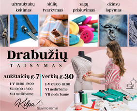 Apranga, papuo&scaron;alai, aksesuarai - Drabužių taisymas Vilniuje - 1