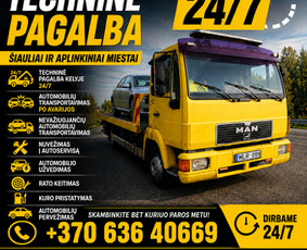 Transportas - Techninė Pagalba 24/7 &Scaron;iauliuose - 1