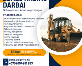 Statybos darbai - Ekskavatoriaus krautuvo paslaugos, kasimo darbai - 1