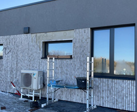 Fasadų apdaila, dažymas - Klinkerio plytelių klijavimas - 4