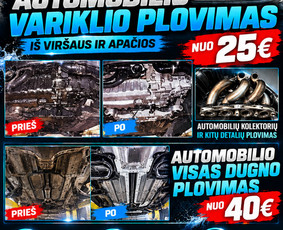 Cheminis salono valymas - Automobiliu plovykla variklių plovimas i&scaron; vir&scaron;aus ir apačios - 4