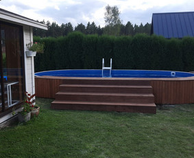 Medinės pavėsinės, stoginės ir priestatai su montavimu / Latvijaskoks.lv / Darbų pavyzdys ID 4578970