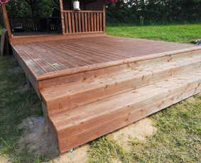 Medinės pavėsinės, stoginės ir priestatai su montavimu / Latvijaskoks.lv / Darbų pavyzdys ID 4578972