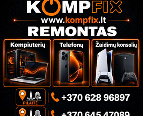 Kompiuterių remontas - Kompfix &ndash; kompiuterių, telefonų ir žaidimų konsolių remontas - 1
