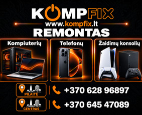 Buitinės paslaugos - Kompfix &ndash; kompiuterių, telefonų ir žaidimų konsolių remontas - 1