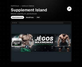 Supplement Island – WooCommerce parduotuvė