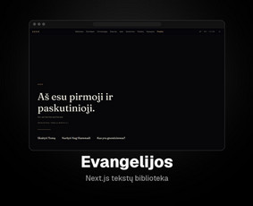 Evangelijos – Next.js tekstų biblioteka