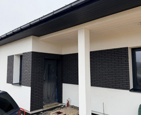 Skalūno fasadas - Klijuojame klinkerio plyteles - 4