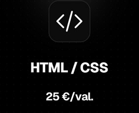 HTML/CSS kodavimas - Web svetainės, el. parduotuvės, programėlės ir programavimas - 1
