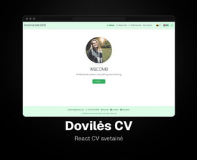 Dovilės CV – React CV svetainė