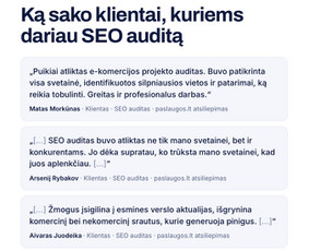 Seo, Ai Seo jūsų projektui. Nemokamas Seo/ai auditas / Mantas Tamošaitis / Darbų pavyzdys ID 4586394