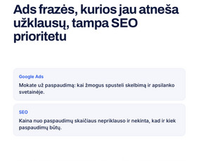 Seo, Ai Seo jūsų projektui. Nemokamas Seo/ai auditas / Mantas Tamošaitis / Darbų pavyzdys ID 4586402
