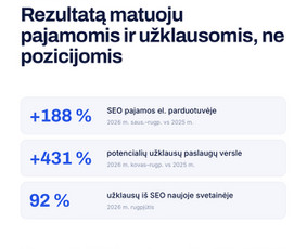 SEO optimizavimas - Seo, Ai Seo jūsų projektui. Nemokamas Seo/ai auditas - 1