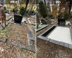Akmens graviravimas - Kapaviečių įrengimo darbai - Amžinuva - 1