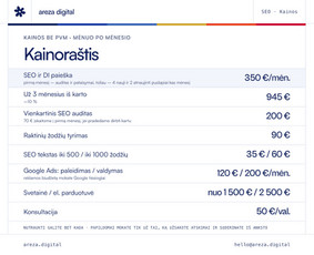 Google Ads reklama - Seo ir Di paie&scaron;ka už 350 &euro;/mėn. su garantija - 2
