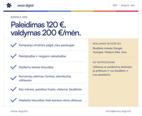 Google Ads reklama - Seo ir Di paie&scaron;ka už 350 &euro;/mėn. su garantija - 1