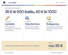 SEO straipsnių ra&scaron;ymas - Seo ir Di paie&scaron;ka už 350 &euro;/mėn. su garantija - 1
