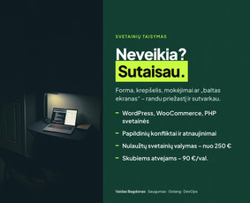 Programavimas su WordPress - Nulaužta svetainė? I&scaron;valau, uždarau spragas, prižiūriu - 2